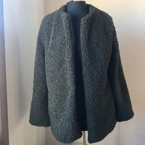 Max Studio‎ Brown Teddy Coat L - Picture 1 of 8